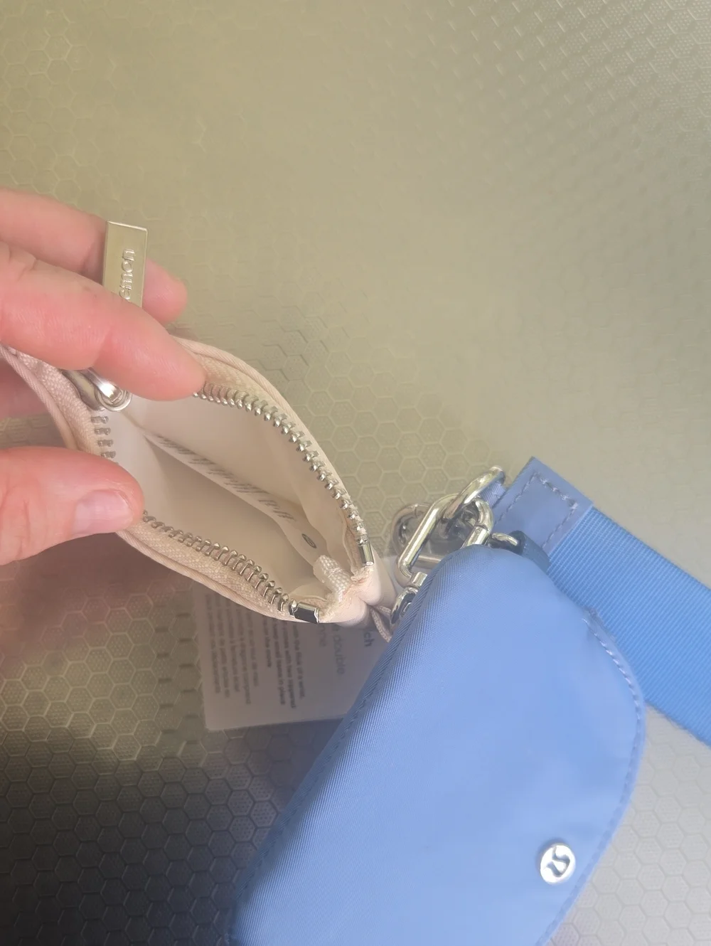 Lululemon Dual Mini Pouch Set Wristlet – Cream & Blue